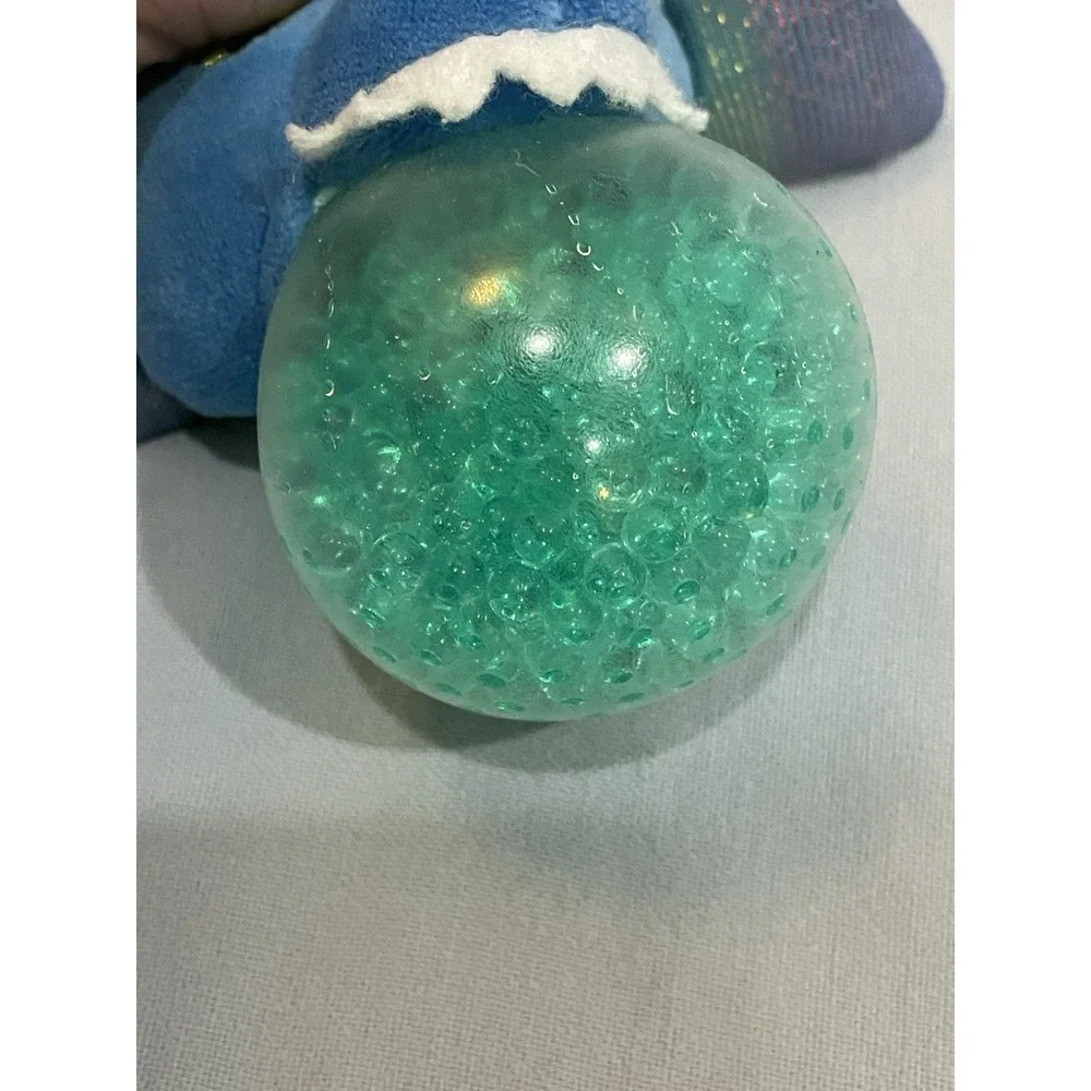Blue Dinosaur Squeezy Bead Plush Stress Reliever Ball